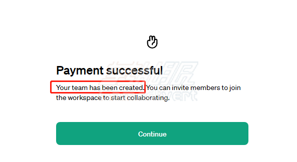 ChatGPT团队版付款成功(Your team has been created.).png