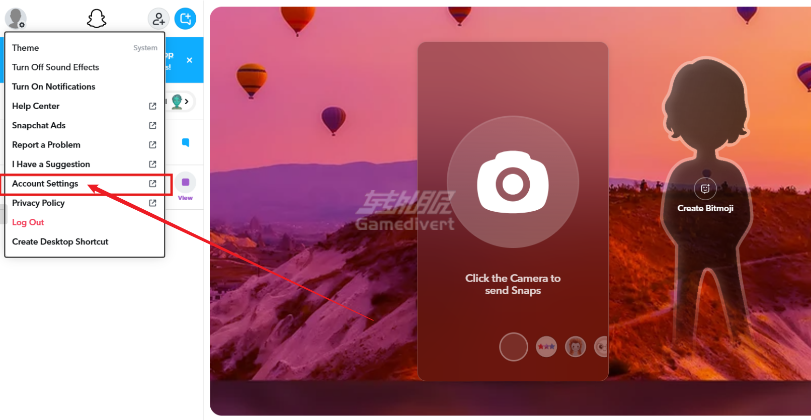 点击头像按钮的Account Settings Snapchat,Snapchat功能, 阅后即焚机制,Snapchat账号购买, Snap Map定位,Snapchat下载,Snapchat如何访问, Snapchat注册步骤, Snapchat删除账号,Snapchat用户画像分析, 如何用Snapchat推广产品,Snapchat常见问题