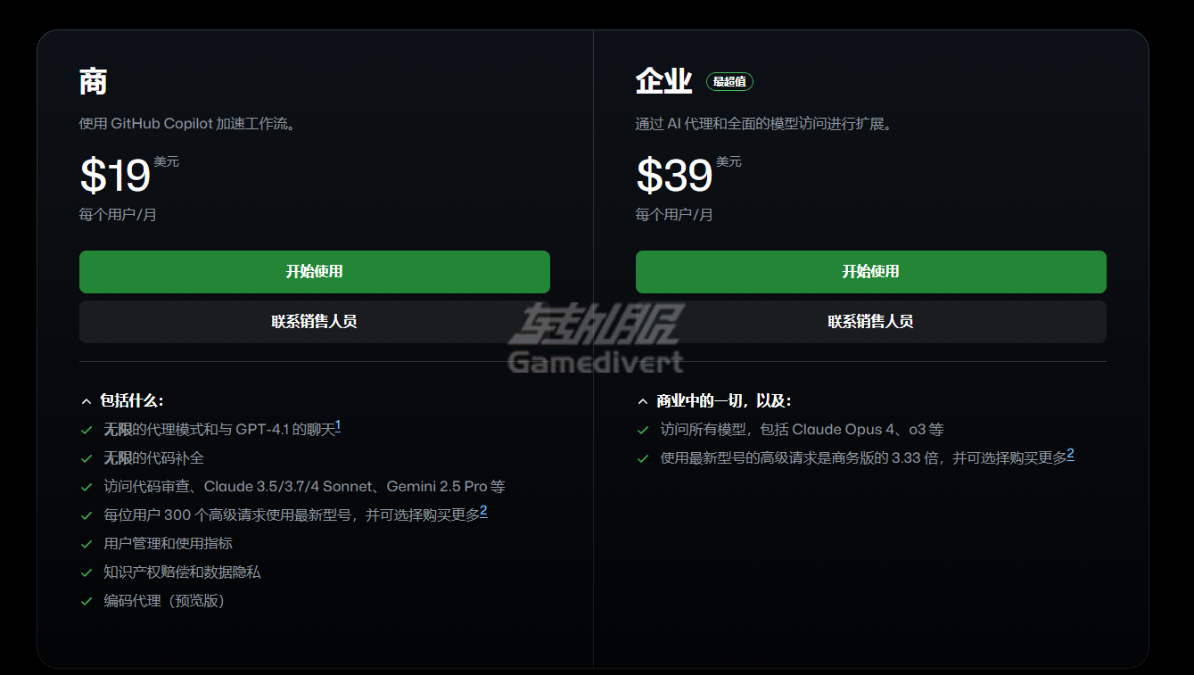 GitHub,GitHub Copilot,AI编程助手,GitHub Copilot Pro会员使用次数限制说明,代码自动补全,GPT-4.1,Copilot订阅价格,高级请求机制,Copilot Pro,Copilot企业版