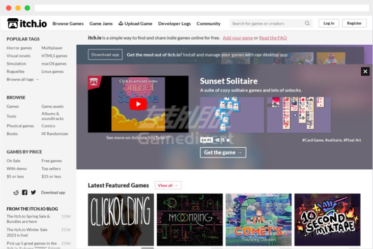 itch.io 网站首页.png