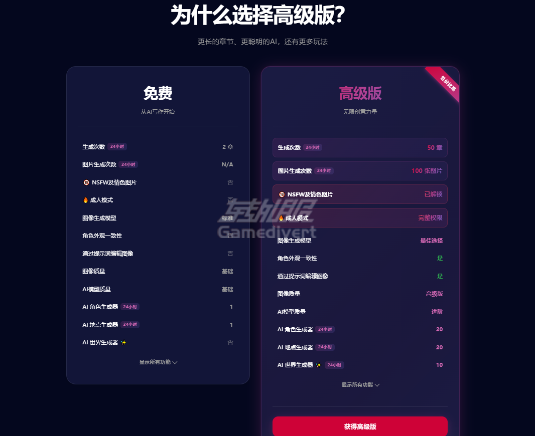 为什么选择高级版